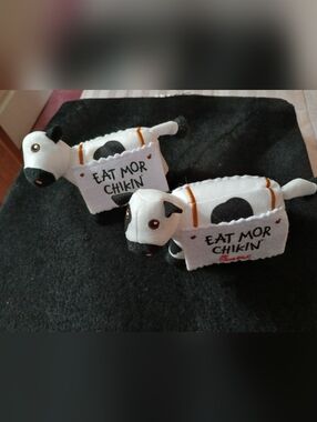 Lot of Two MINI Chick-Fil-A Plush Cows Eat More Chiken